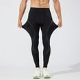 thumbnail image 3 of Men's High Performance Leggings Quick Dry Cool Compression Fit Tights Pants Solid Color Leggings, 3 of 7