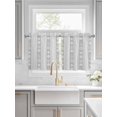thumbnail image 2 of Half Window Curtain 36 Inches Long, Grey Striped Coastal Window Treatment Curtain Drapes, Nautical Beach Starfish Shell Small Tier Curtains for Bathroom Over Sink, 27.5"x36", 2 Panels, 2 of 7