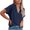 Blue, variant on WTXUE T-Shirts Short Sleeve, Crew Neck Shirts for Women's V-Neck Knitted Button Cardigan Solid, Knit Tops Casual Tops for Women