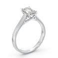 thumbnail image 2 of Faux Jewel 1.9 Ct Emerald Cut Moissanite Ring - 14K White Gold Plated Solitaire Engagement Wedding Ring for Women - Birthday Gift - Perfect for Anniversaries and Special Celebrations, 2 of 4
