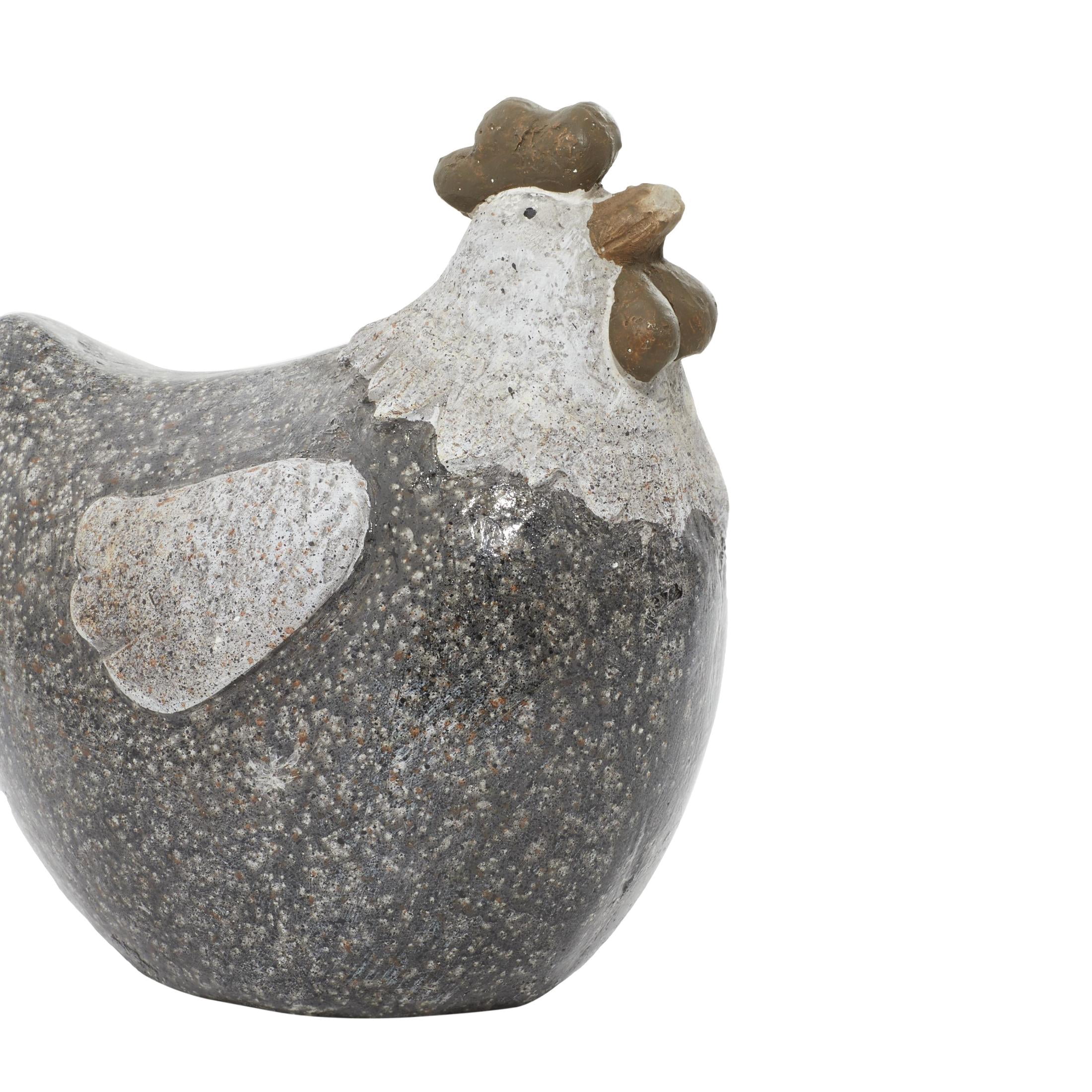 DecMode 10" Indoor Outdoor Chicken Garden Sculpture