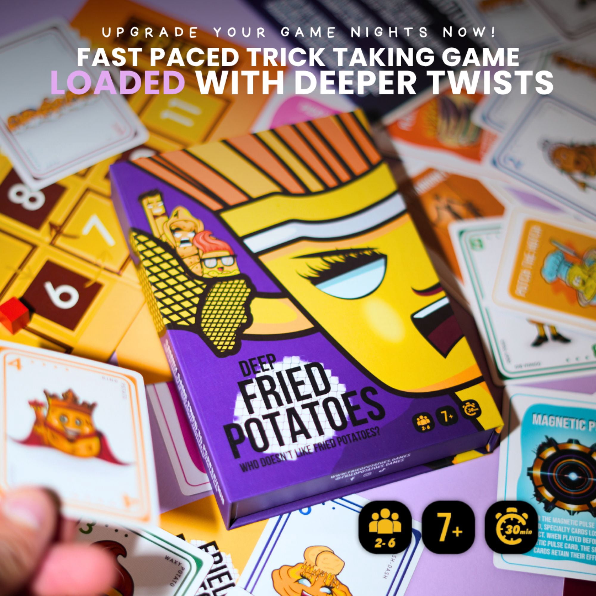 Fried Potatoes Deep Fried Edition Family Card Game for Ages 7+, from Asmodee
