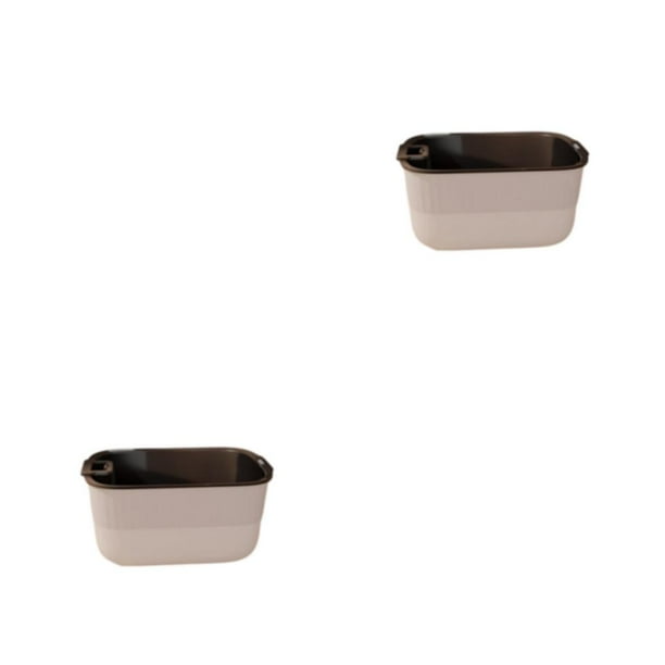 Maceta absorbente de agua Bewildely macetas para plantas lavabo para plantas tira larga jardinera de doble capa 2Conjunto Blanco
