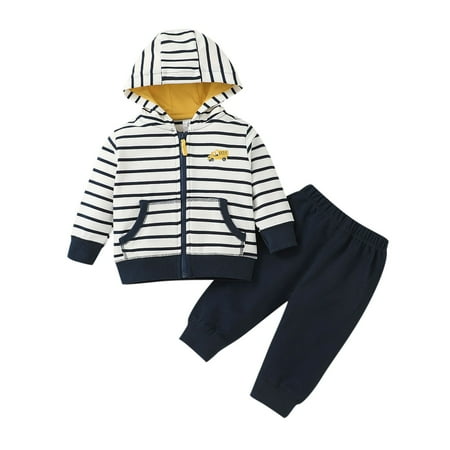 

nsendm Baby Bouquet Made with Baby Clothes Baby Boys Girls Clothing Set Striped Cartoon Size 8 Girls Clothes White 18-24 Months