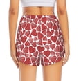 thumbnail image 2 of Lsque Hearts Printed Women's Running Shorts with Liner Pockets,Elastic Quick Dry Workout Athletic Gym Yoga Shorts,Womens High Waist Shorts-Medium, 2 of 9