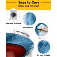 thumbnail image 3 of nqOlkjepod Blue Coastal Round Tablecloth, Fitted Table Cover with Elastic for 36"-44" Round Tables, Summer Beach Waves Nautical Oil Painted Table Cloth Outdoor Dinning Party Waterproof Tablecloths, 3 of 6