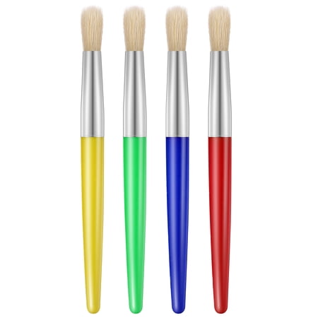 Narrster ULTNICE 4pcs Children's Art Painting Brushes Kids Paint Brush Set Beginners Painting Practice Set