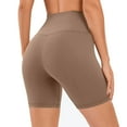 thumbnail image 5 of Kopltyrfg High Waist Biker Swim Shorts — Womens Quick Dry Multi-Sport Jammers Light Brown L, 5 of 9