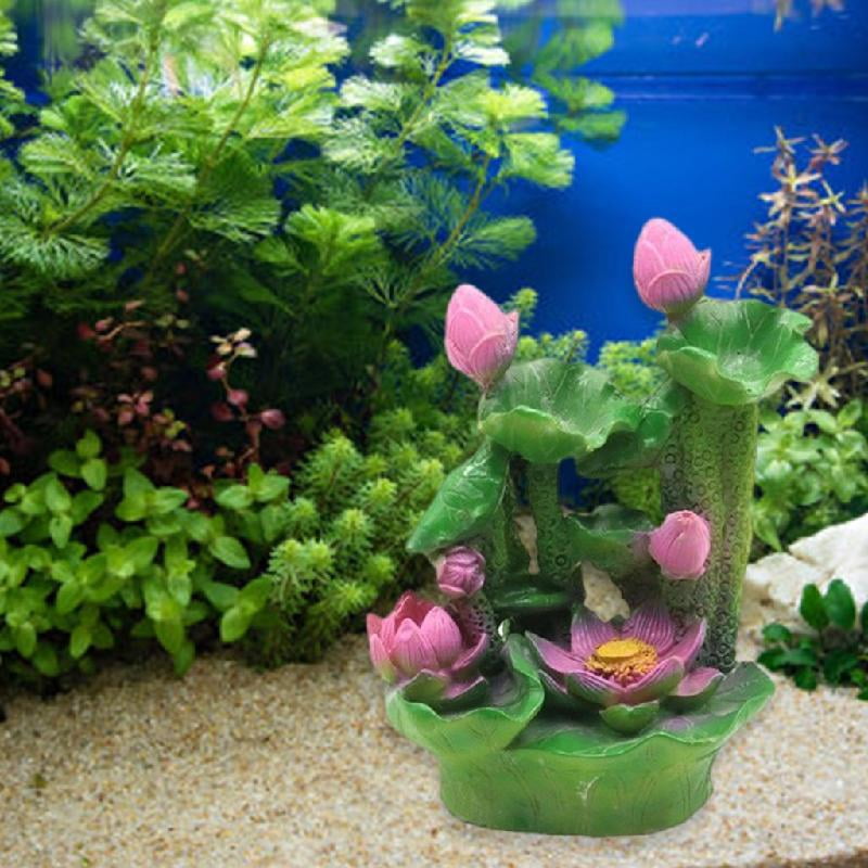 BQBQERT Fish Tanks Artificial Lotuses Simulation Landscape Large Plant FishTank Landscaping Fish Tanks Plant