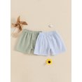 thumbnail image 5 of BemeyourBBs 2 Pack Toddler Baby Girl Boy Plaid Gingham Shorts Set Infant Girls Boys Summer Elastic Waist Checkered Loose Fit Shorts Bottoms, 5 of 9