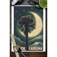 thumbnail image 3 of South Carolina, Palmetto Moon and Palm (9x12 Wall Art Print, Home Decor), 3 of 3