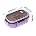 thumbnail image 3 of CASAFUN Portable Plastic Partition Integrated Bento Lunch Box for Adults Reusable Lunch Box Insulated Lunch Containers Leakproof Food Storage Containers, Bento Box for Adults,Men,Women, 3 of 6