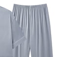 thumbnail image 3 of KyCheLot Men's 2 Piece Pajama Sets Comfy Loose Button down Short Sleeve Shirts and Elastic Waist Pants, 3 of 5