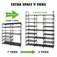 thumbnail image 6 of Fairy 9 Tiers Kitchen Storage Shelves Rack, Bakers Rack for Kitchen with Storage, Stackable Metal Shelf with Hooks for Entryway, 6 of 6