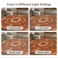 thumbnail image 7 of ODIKA 8'x10' Washable Area Rug Vinyl Palette Orange Botanical Repeating Peach Bedside Sunflower for Dining Room, Large Office, Lounge, Non-Slip Chair-Friendly Mat, 7 of 7