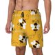 thumbnail image 1 of Balery Cute Bee Butterfly Yelllow Bañador para hombre, shorts de playa de secado rápido con entrepierna y forro de compresión-X-Large, 1 of 6