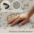 thumbnail image 6 of ODIKA 2'x3' Washable Accent Rug Pet Friendly, Bedside Mat Blue Olive Floral Medallion Design Elegant Botanical Motif with Ornate Border for Bedroom, Nursery, RV, 6 of 7