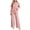 New-Pink, variant on PNTUTB 2 Piece Set for Women Crew Neck Short Sleeve Top Wide Leg Pants Outfit Set Solid Color Casual Loose Comfortable Daily Trendy Homewear Sets
