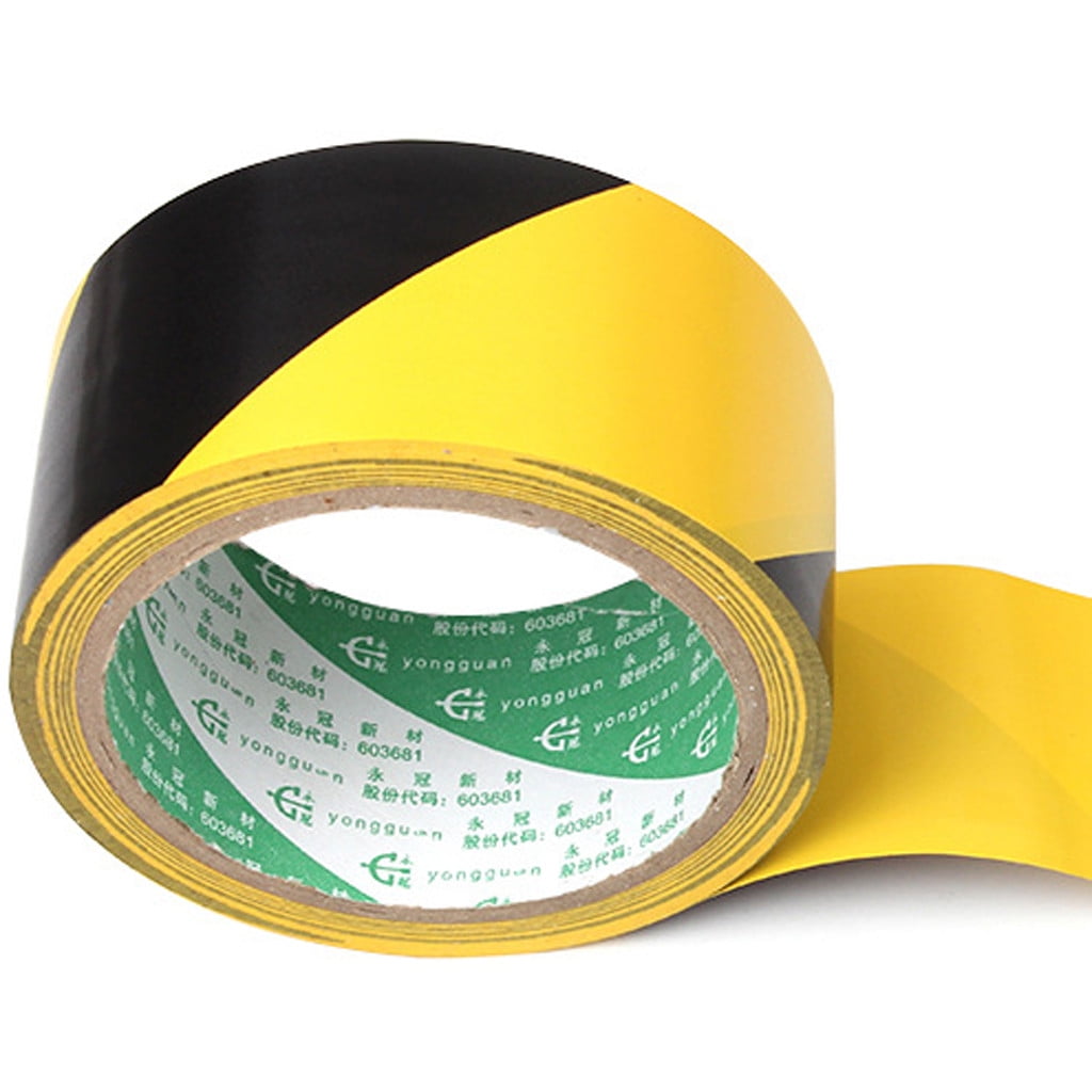Wiueurtly 2 Double Sided Tape Heavy Duty Hazard Remind Rolls Self Adhesive  Floor Warehouse Safety Security 48mm x33m