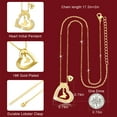 thumbnail image 5 of APSVO 18K Gold Plated Love Heart Initial Butterfly Necklaces for Women Girls CZ Bubble Letter R Pendant Birthday Graduation Mother's Day Jewelry Gifts Ideas Mom Teen Kids Girlfriend Wife Daughter Age, 5 of 7