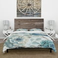 thumbnail image 2 of Designart 'Indigold Watercolor Lovely bird II' Cottage Duvet Cover Set, 2 of 4