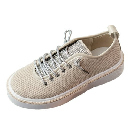 QYZEU Women Footwear Comfortable Women Sandals Ladies Thick Soles Lace Up Casual Retro Color Matching Large Size Casual Walking Lightweight Shoes White 41