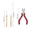 thumbnail image 5 of Kit de herramientas para extensiones de cabello, alicates para quitar extensiones de cabello, gancho para tirar, 500 piezas (marrón) JAMW Sencillez, 5 of 5