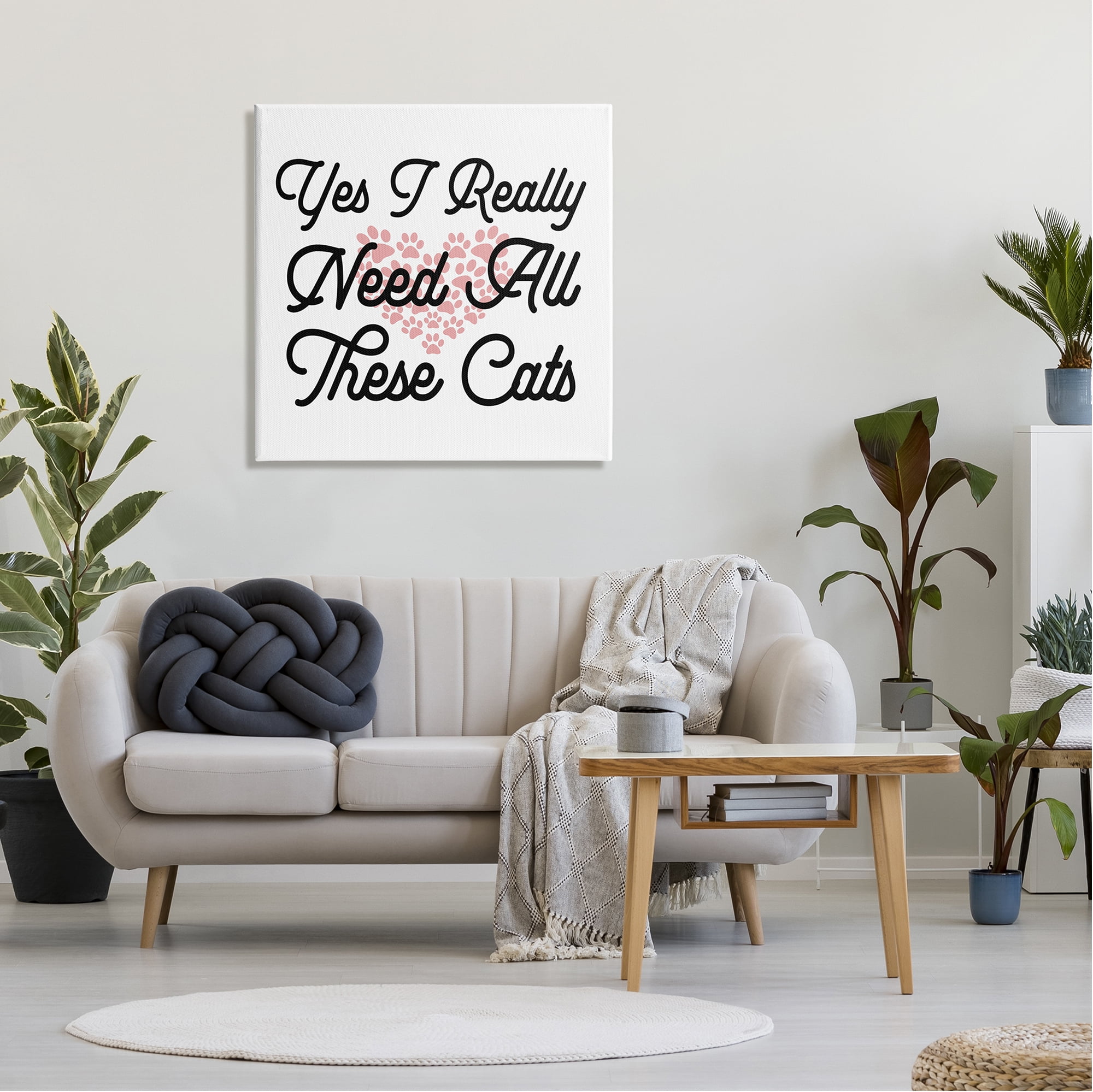 Stupell Yes I Need These Cats Funny Pet Animals & Insects Painting Gallery Wrapped Canvas Print Wall Art