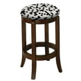 thumbnail image 1 of The Furniture King Wood Bar Stool Espresso Finish 29" Tall Kitchen Game Room Stool with Your Favorite Novelty Theme Fabric Covered Swivel Seat Cushion (Crossword), 1 of 1