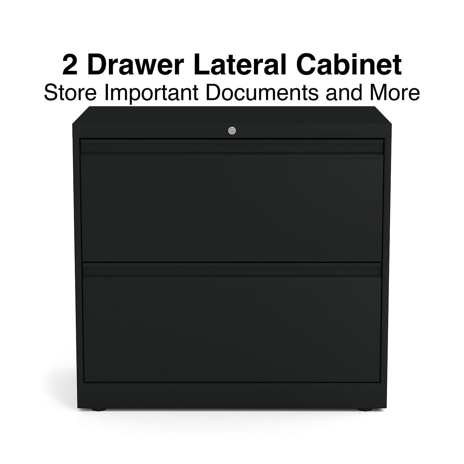 Staples Commercial 2-Drawer Lateral File Cabinet Letter/Legal Size Lockable 28"H x 30"W x 18.62"D