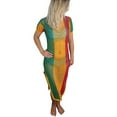 thumbnail image 5 of Women's Striped Stretch Rasta Maxi Dress - Cover Up - Cotton String Mesh - Fishnet - Side Splits, 5 of 5