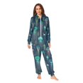 thumbnail image 2 of FORMRS Onesies Pajama for Adults Unisex Hoodie Winter Jumpsuit One Piece Sleepwear, Sizes S-2XL, Green Jellyfish Pattern, 2 of 7