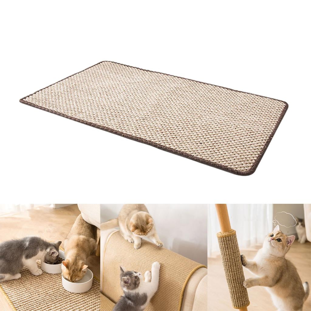 Bvdfgk Cat Scratch Pad, Natural Sisal Cat Scratcher Mat, Horizontal Cat Scratchers for. L
