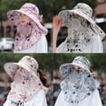 thumbnail image 3 of Sun Protection Tea Picking Hat with UV Face Mask - Foldable & Lightweight for Summer Essentials, 3 of 9