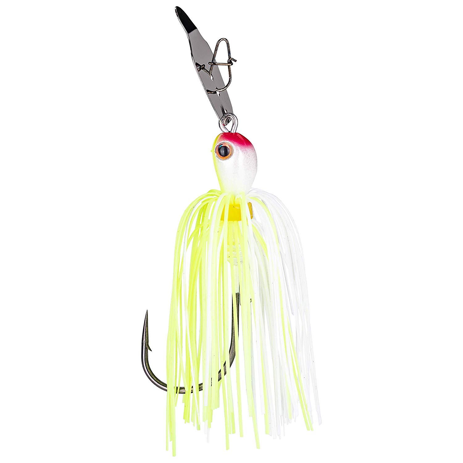 Strike King Thunder Cricket Vibrating Swim Jig - Chartreuse White, Bass Fishing Lure With Rattle & Vibration