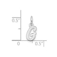 thumbnail image 5 of Auriga Fine Jewelry 10K White Gold Script G Charm for Women (L-16.55 mm, W-5.3 mm), 5 of 6