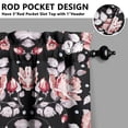 thumbnail image 5 of Pioneer Kitchen Curtains and Valance Set 24 Inch Tier Rose Plant Leaves Flowers Garden Curtains Small Drapes for Cafe Living Room Bathroom Farmhouse 3 Pieces Set Rod Pocket, 5 of 6
