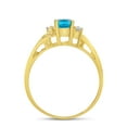 thumbnail image 5 of 10k Yellow Gold Oval Blue Topaz And Diamond Ring, 5 of 6