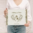 thumbnail image 1 of Darling Souvenir Personalized Engraved Laser Cut Wedding Guest Book Wooden Cover Sign-in Book Registry Guestbook Scrapbook-68, 1 of 7