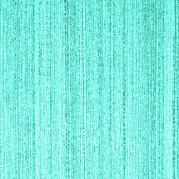 Ahgly Company Indoor Square Abstract Turquoise Blue Contemporary Area Rugs, 5' Square