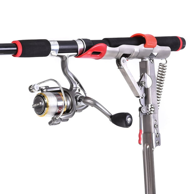 Double Spring Metal Fully Automatic Pole Lifting Bracket Stainless Steel Fishing  Rod Pole Lifter