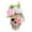 B, variant on Halloween Skull Planter with Artificial Sunflower, Floral Skeleton Table Decor, Plastic Skull Head & Flowers Bonsai Decorations for Party Fireplace Home Indoor Outdoor