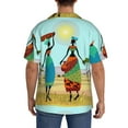 thumbnail image 5 of KLL African Women in Mountain Landscape Print Men's Shirt Short Sleeve Button Down Summer Cuba Beach Shirts- Small, 5 of 7