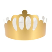LEORX 12Pack Golden Birthday Crown Hat Paper Adjustable Tiara Design Photo Sessions for Adults Kids