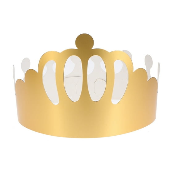 LEORX 12Pack Golden Birthday Crown Hat Paper Adjustable Tiara Design Photo Sessions for Adults Kids