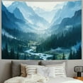 thumbnail image 2 of BCIIG  Forest Tapestry for Bedroom Aesthetic Nature Foggy Mountain Tree Wall Tapestry Landscape Backdrop Green Woodland Scenery Wall Hanging for Living Room Ceiling Decor  40x60inch, 2 of 6