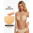 thumbnail image 2 of Wingslove Adhesive Bra Reusable Strapless Self Silicone Push-up Invisible Sticky Bras for Backless Dress, Light Nude A, 2 of 4