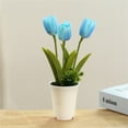 thumbnail image 6 of Bloom Forever Artificial Bonsai Aesthetic Plastic Wedding Craft Fake Tulip with Flowerpot for Desktop, 6 of 7