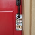 thumbnail image 4 of Dogs Outdoors on Fence Pattern Plastic Door Knob Hanger Sign, 4 of 7