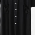 thumbnail image 6 of Blmnix Bamboo Nightgowns Nightgowns for Women Button Down Nightgown Nightshirts Nightshirt Below-the-Knee V-Neck Black 3/4 Sleeve Moo Moos for Women Nightgown, 6 of 6